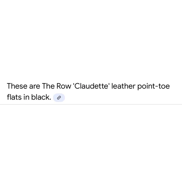 New The Row Claudette Black Leather Pointed Ballet Flats Size 9 $1009 Sold Out! - Picture 7 of 9